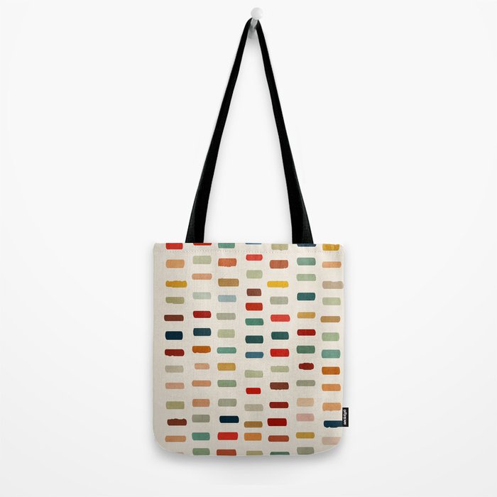 Colorful Minimalist Warm Tones Brush Strokes Design Tote Bag Gallery Image 2