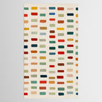 Colorful Minimalist Warm Tones Brush Strokes Design Tablecloth Gallery Image 2