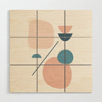 Abstract Minimal Shapes 33 Wood Wall Art Gallery Image 1