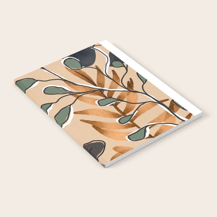 Elegant Botanical Line Art 1 Notebook Gallery Image 2