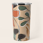 Elegant Botanical Line Art 1 Travel Mug Gallery Image 1