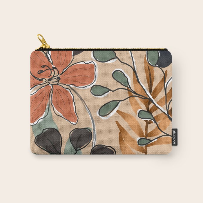 Elegant Botanical Line Art 1 Carry All Pouch Gallery Image 1