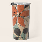 Elegant Botanical Line Art 1 Travel Mug Gallery Image 3