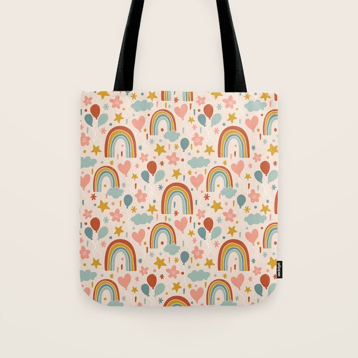 Rainbow Party Theme Tote Bag Gallery Image 1