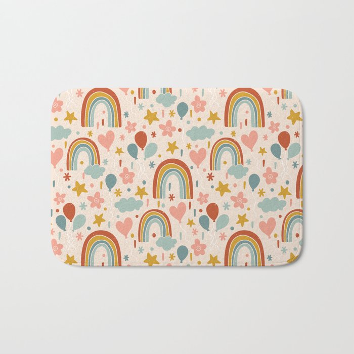 Rainbow Party Theme Bath Mat Gallery Image 1