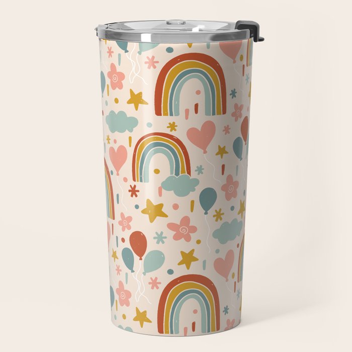Rainbow Party Theme Travel Mug Gallery Image 2