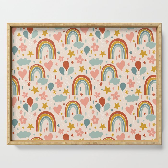 Rainbow Party Theme Serving Tray Gallery Image 1