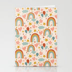 Rainbow Party Theme Stationery Card Gallery Image 2