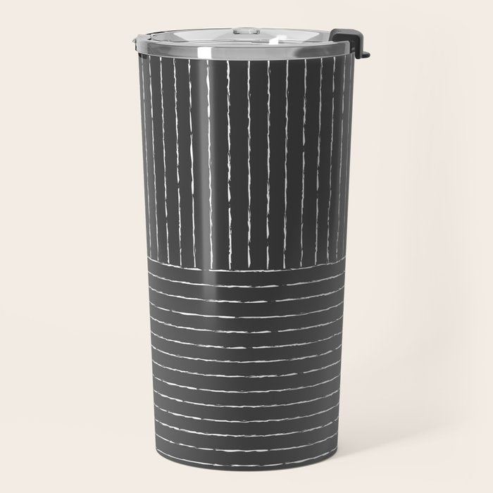 Lines III (Dark Gray) Travel Mug Gallery Image 2