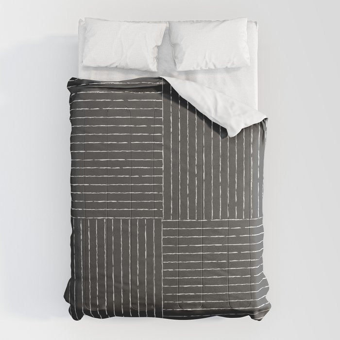 Lines III (Dark Gray) Comforter Gallery Image 1