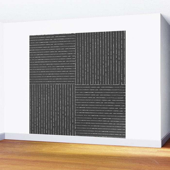 Lines III (Dark Gray) Wall Mural Gallery Image 2