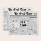 The Good Times Vol. 1, No. 1 / Newspaper with only good news Placemat Gallery Image 1