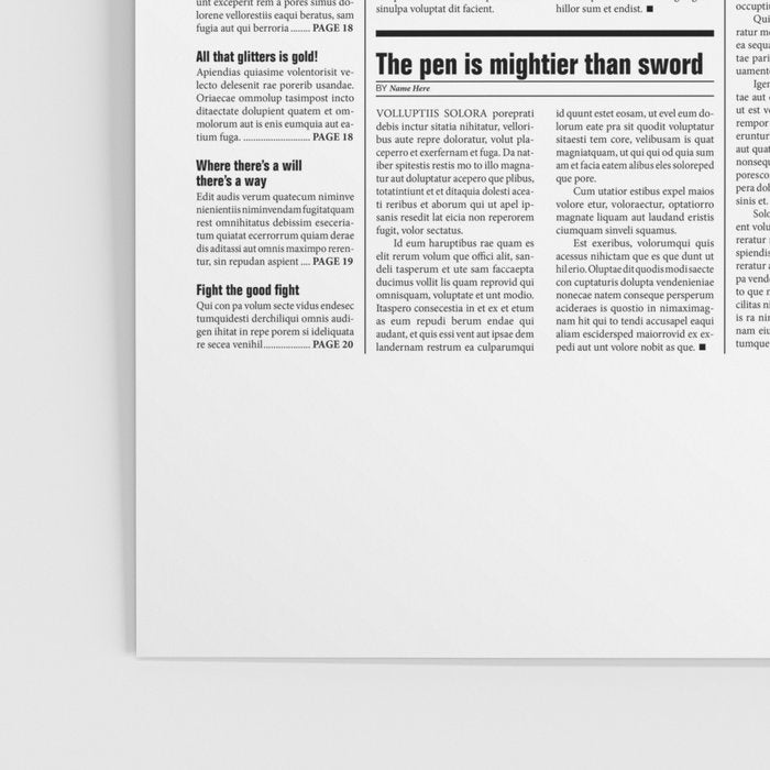 The Good Times Vol. 1, No. 1 / Newspaper with only good news Poster Gallery Image 3