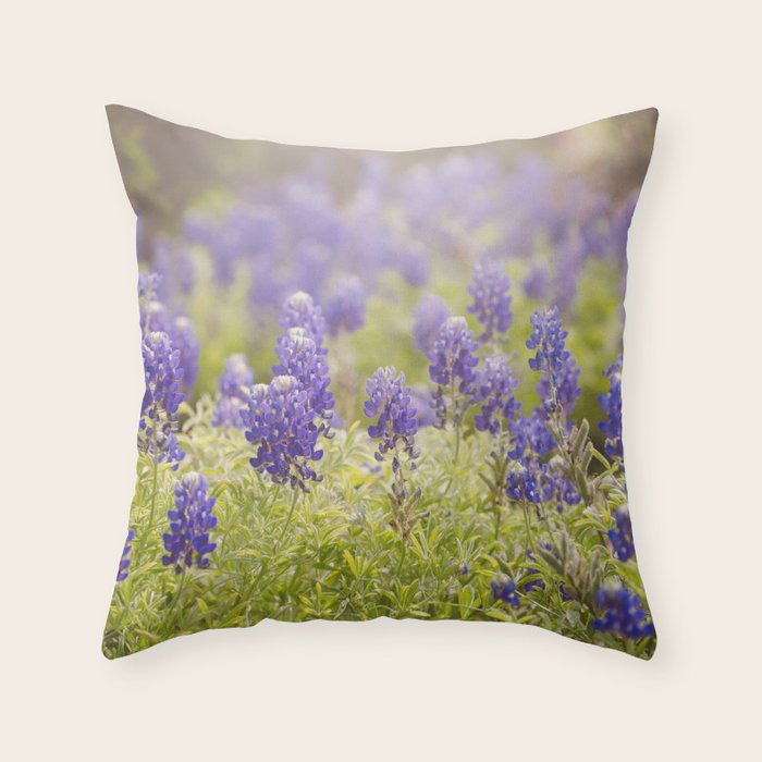 Texas Bluebonnets Throw Pillow Gallery Image 6