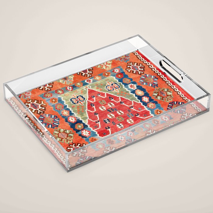 Bayburt Northeast Anatolian Niche Kilim Print Acrylic Tray Gallery Image 1