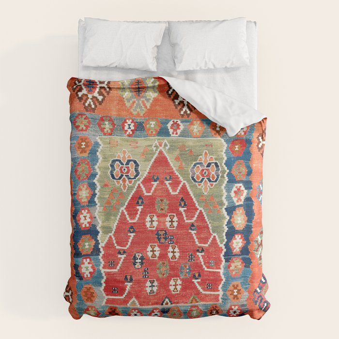 Bayburt Northeast Anatolian Niche Kilim Print Duvet Cover Gallery Image 1