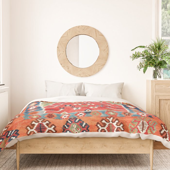 Bayburt Northeast Anatolian Niche Kilim Print Duvet Cover Gallery Image 3