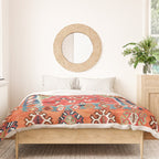 Bayburt Northeast Anatolian Niche Kilim Print Duvet Cover Gallery Image 3