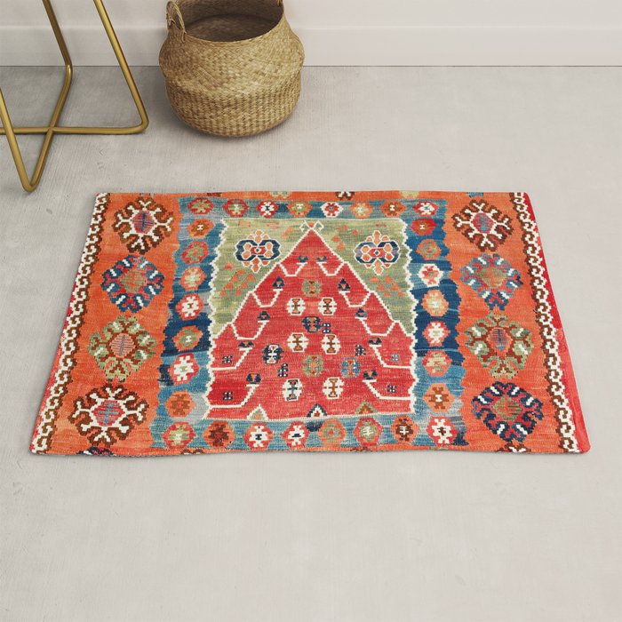 Bayburt Northeast Anatolian Niche Kilim Print Rug Gallery Image 1