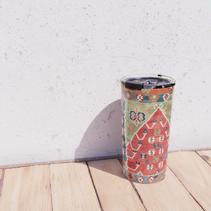 Bayburt Northeast Anatolian Niche Kilim Print Travel Mug Gallery Image 4