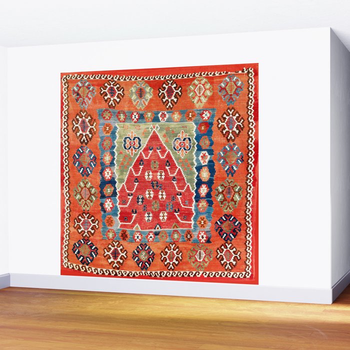 Bayburt Northeast Anatolian Niche Kilim Print Wall Mural Gallery Image 2