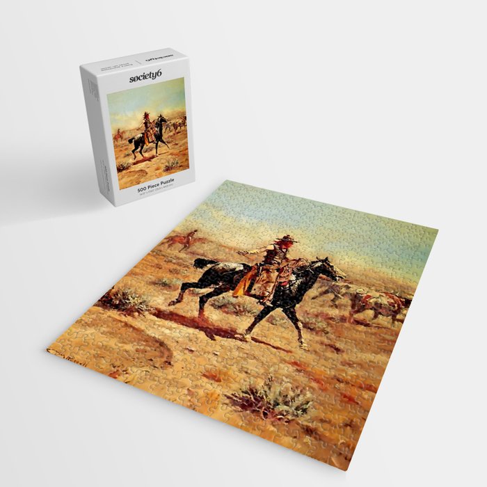 âIn the Alkaliâ by Charles M Russell Jigsaw Puzzle Gallery Image 2