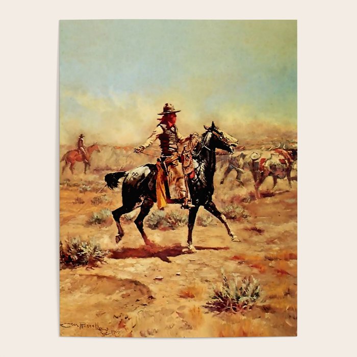 âIn the Alkaliâ by Charles M Russell Poster Gallery Image 4