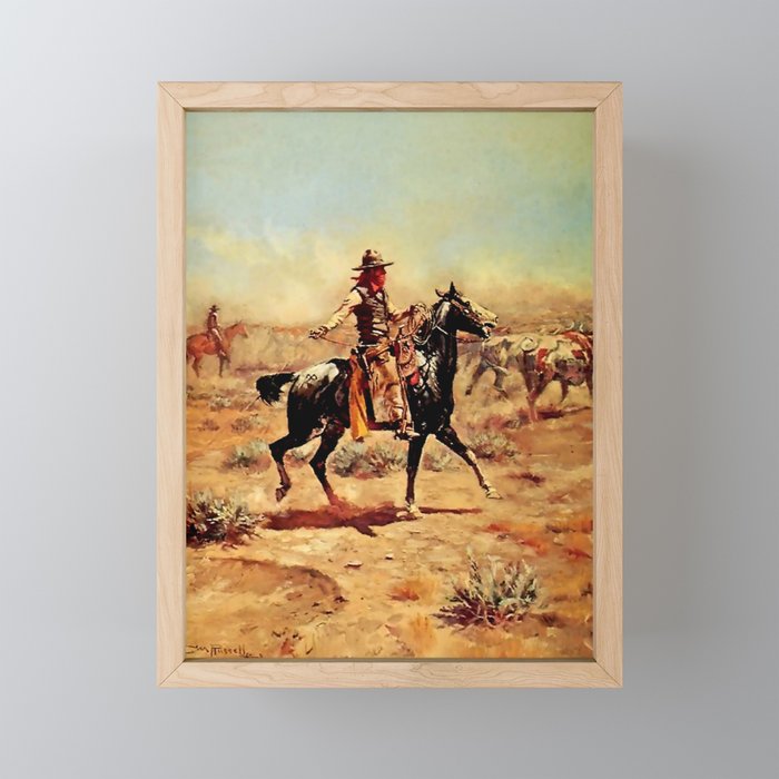 âIn the Alkaliâ by Charles M Russell Mini Art Print Gallery Image 1