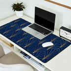 Art Deco Waterfalls // Navy Blue Desk Mat Gallery Image 2