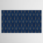 Art Deco Waterfalls // Navy Blue Tablecloth Gallery Image 2