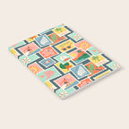 Summer travel postage stamp sticker pattern Notebook Gallery Image 2