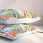 Summer travel postage stamp sticker pattern Pillow Sham Gallery Image 3