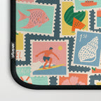 Summer travel postage stamp sticker pattern Laptop Sleeve Gallery Image 3