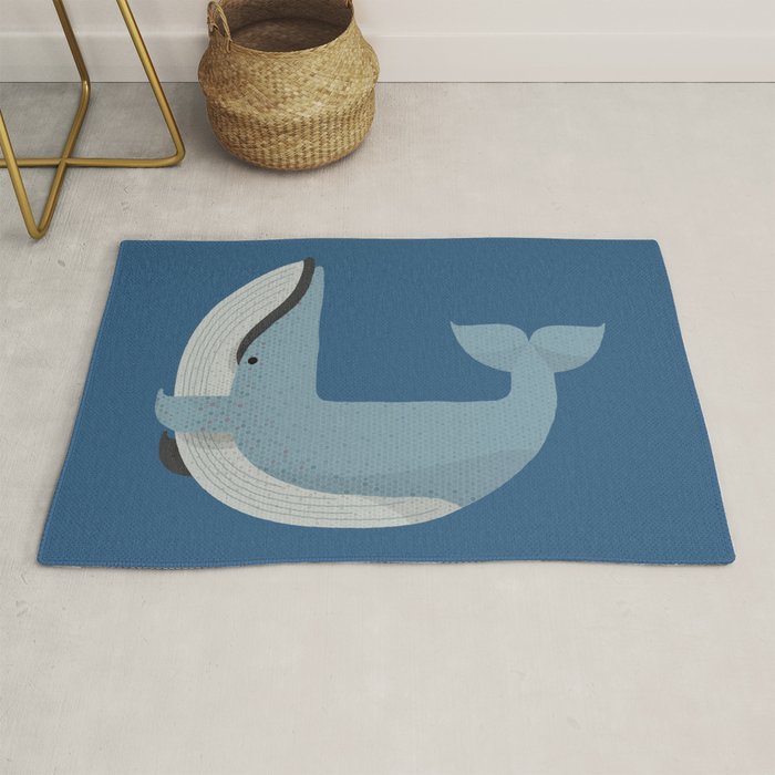 Whimsy Blue Whale Rug Gallery Image 1