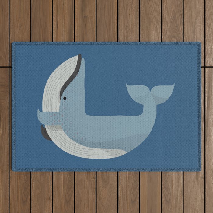 Whimsy Blue Whale Outdoor Rug Gallery Image 1