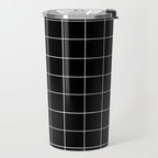 Grid (Black) Travel Mug Gallery Image 2
