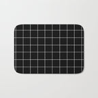 Grid (Black) Bath Mat Gallery Image 1