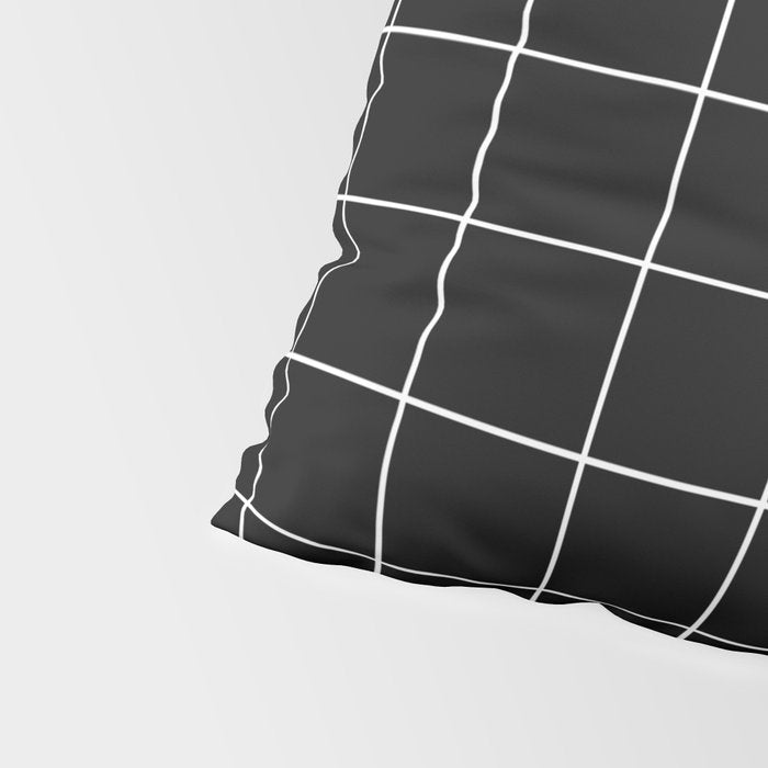 Grid (Black) Pillow Sham Gallery Image 4