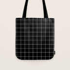 Grid (Black) Tote Bag Gallery Image 1