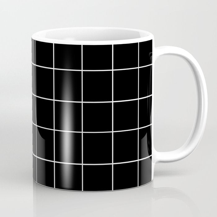 Grid (Black) Coffee Mug Gallery Image 1
