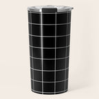 Grid (Black) Travel Mug Gallery Image 1