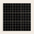 Grid (Black) Wood Wall Art Gallery Image 1