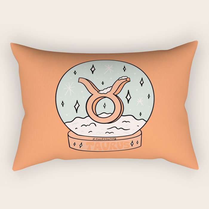 Taurus Snow Globe Rectangular Pillow Gallery Image 1