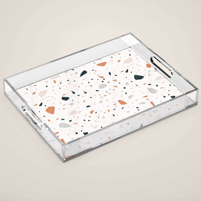 Terrazzo + Copper Acrylic Tray Gallery Image 1