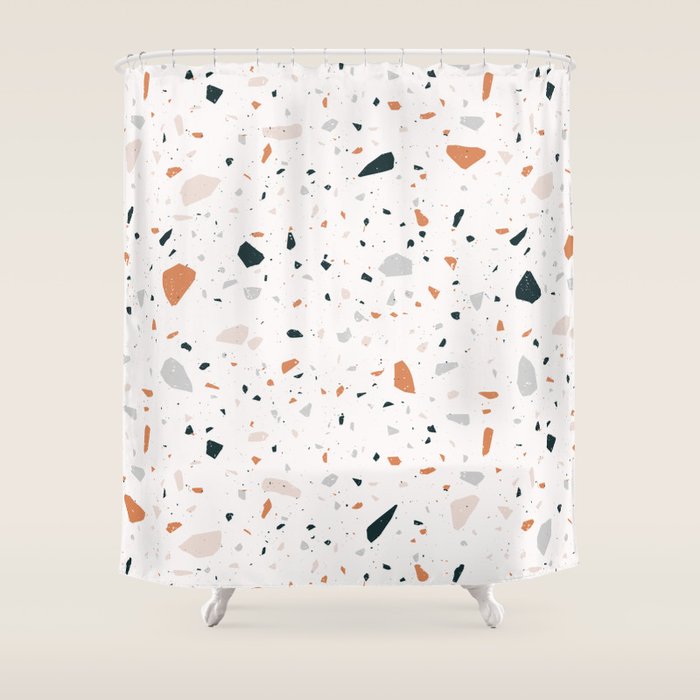 Terrazzo + Copper Shower Curtain Gallery Image 1