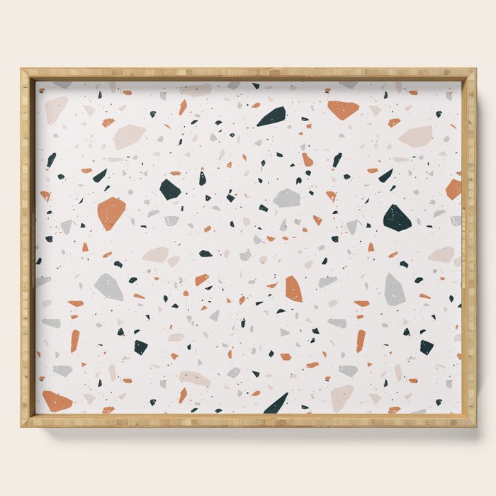 Terrazzo + Copper Serving Tray Gallery Image 1