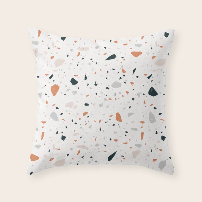 Terrazzo + Copper Throw Pillow Gallery Image 6