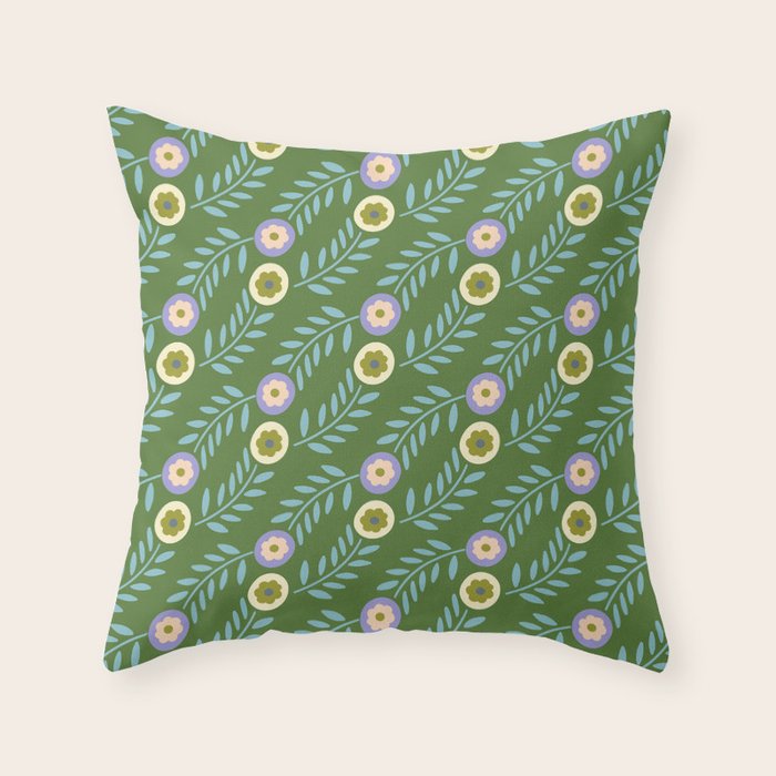 Flower Meadow  Throw Pillow Gallery Image 1