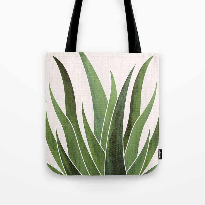 Desert Agave Succulent Illustration Tote Bag Gallery Image 1