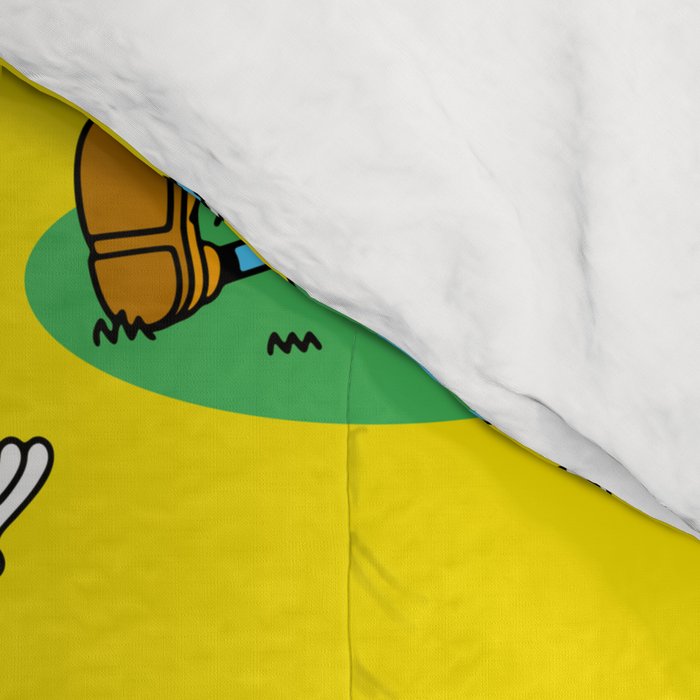 Retro earth planet cartoon character pattern Comforter Gallery Image 4